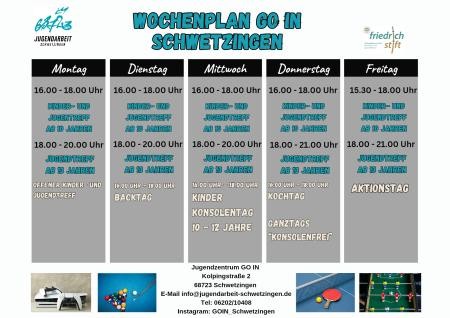 Wochenplan und Kontaktdaten Jugendarbeit